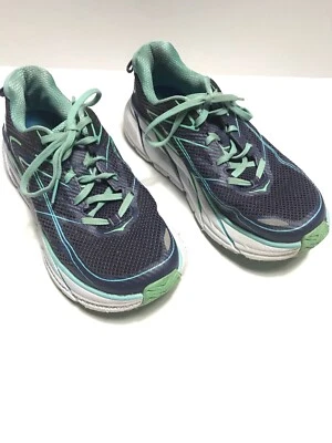 Hoka One One CLIFTON 3 Green Blue Women’s Size 7 Running Jogging Comfortable - Image 1 of 4