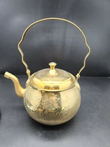 Vintage BRASS ORNATE TEA POT - 1970's - 27 x 15 cm - GOOD CLEAN CONDITION - Bild 1 von 9