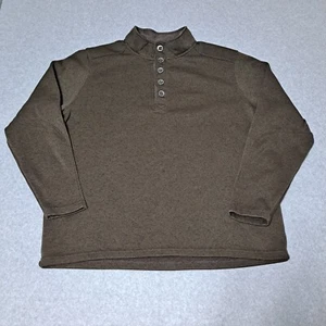 Red Head Brand Sweater Mens 2XL Brown Henley Cabin Dad Outdoors Heritage Shirt - Picture 1 of 7