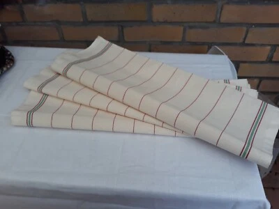 Lot 3 Torchons de cuisine Rayé Métis Ancien Vintage Neuf - Photo 1/4