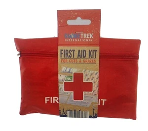 Travel First Aid Kit - Red - The Perfect Travel Companion! holiday globe trek - Picture 1 of 2