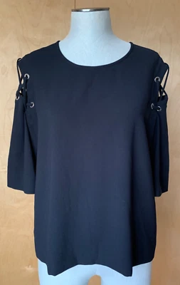 Top IRO negro con cordones hombro talla 36 ¡EXCELENTE ESTADO USADO! Foto 1 de 4