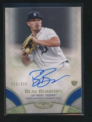 BEAU BURROWS 2021 TOPPS TIER ONE RC AUTO 215/300 - Image 1 of 2