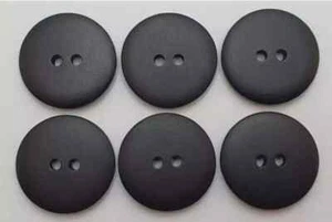 6 Stück Knöpfe Knopf Kunststoff Schwarz Matt Hohe Qualität (8) ☆☆☆☆☆ - Picture 1 of 3
