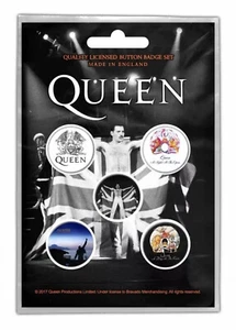 QUEEN - OFFICIAL BADGE SET BUTTON - SET Freddie Mercury - Imagen 1 de 1