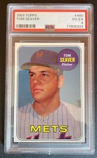 1969 Topps Baseball Card Tom Seaver #480 PSA 4 Vintage New York Mets