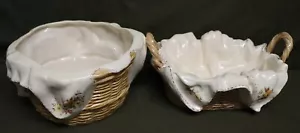 2 pezzi Bellissimi Cesti con Stampi CERAMICA VINTAGE di Onowell. Tag 165q - Foto 1 di 24