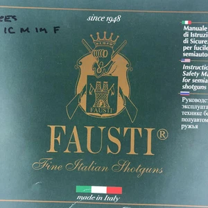 FAUSTI 2013 Instruction Safety Manual Semiauto Shotguns English Italian Russian - Picture 1 of 7