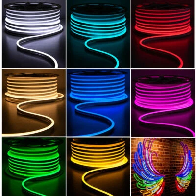 DC12V SMD2835 Flex LED Neon Rope Lights Strip Silicone Tube KTV Car Boat Decor - Image 1 of 4