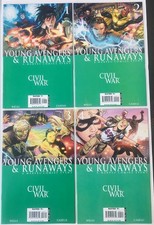 CIVIL WAR: YOUNG AVENGERS & RUNAWAYS SET 1-4 - MARVEL - 2006 -1 2 3 4 - AVG VF