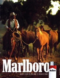 Marlboro Cigarettes Cowboy Come To The Flavor Original Vintage Print Ad 1988!! - Bild 1 von 1