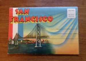 Carpeta de postales vintage de San Francisco folleto escenas recuerdo de California - Imagen 1 de 12