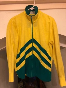 1970's Vintage Billy Billie Jean King Acrylic Zip Front Tennis Jacket MEDIUM - Picture 1 of 4