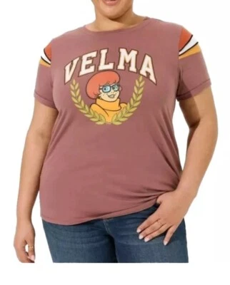 NUEVO Torrid 2 2X VELMA Scooby Doo Camiseta Top Rosa Taupe Mujer 18-20 Nuevo con Etiquetas Foto 1 de 4