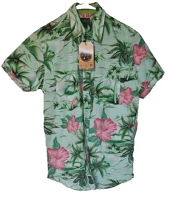 Maui & Sons Hawaii Button Down Kurzarm Herren Hemd Small Palm Tree Design - Bild 1 von 4