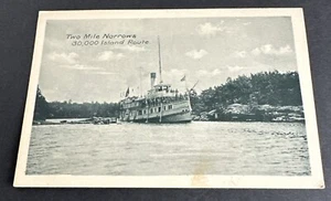 Postcard: Ship Two Mile Narrows ~ 30,000 Island Route Canada - Picture 1 of 3