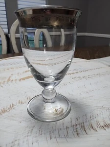 J Preziosi Lavoratoa A Mano Silver Trim Vintage Wine Glass - Picture 1 of 4