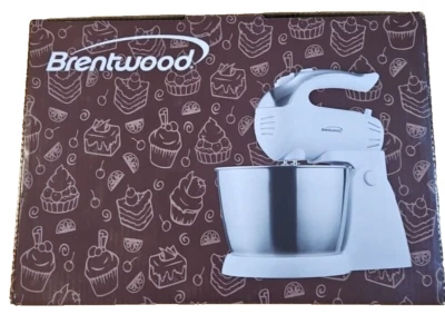 Brentwood SM-1152 Mezclador de pie de 5 velocidades con cuenco, blanco Foto 1 de 4