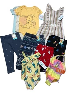 Girls Clothing Lot Size 12M Mixed Brands All Seasons Lot Of 10 Pieces New - Picture 1 of 9