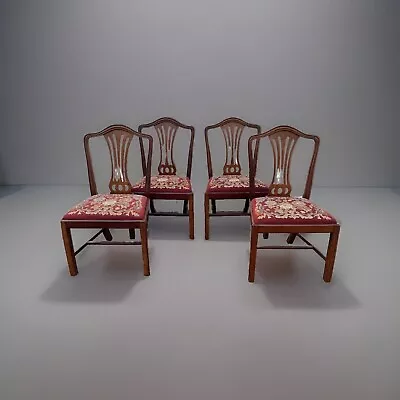4 ANTIQUE ENGLISH GEORGIAN Mahogany DINING CHAIRS, C 1785 - Image 1 of 4