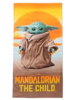 Toalla de playa Star Wars The Child Grogu Baby Yoda Mandalorian Sunset 60" x 30" Foto 1 de 2