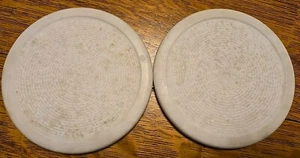 Two RARE CASIGLIANI ITALY Marble Incised Coasters Mid Century Modern - Picture 1 of 6