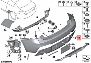 Genuine BMW F20 F21 M SPORT REAR BUMPER TOW EYE HOOK COVER TRIM 8053826 - Picture 1 of 1