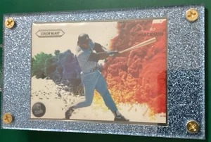 COLOR BLAST Bo Jackson Batting Variation Kansas City Royal Blue Display - Picture 1 of 8