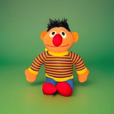 Vintage 1970's KNICKERBOCKER Sesame Street ERNIE Plush Doll 11" Collectors Item - Image 1 of 4