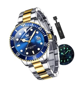 Watch for Men with Date Big Face Waterproof Mens Wristwatch Analog Dress - Picture 1 of 9
