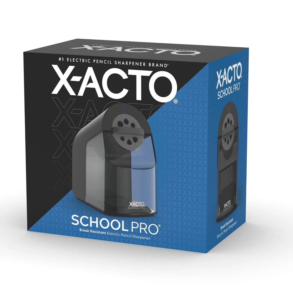 X-ACTO School Pro Electric Pencil Sharpener with Six Size Dial Z4 - Black