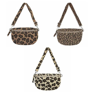 ITALYSHOP24 ITALy DAMEN LEO Tasche Umhängetasche Bodybag CrossOver Brusttasche Ledertasche