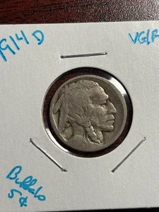1914 D Buffalo Nickel G-Details "Actual Coin Pictured-SOME DAMAGE REVERSE - Picture 1 of 10