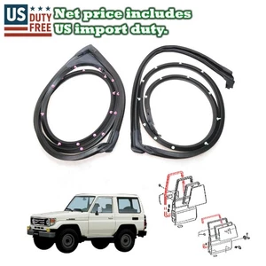 Fit Toyota Land Cruiser FJ70 FJ73 FZJ71 GRJ76 VDJ76 Rear Door Weatherstrip Seals - Picture 1 of 6