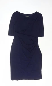 Connected Apparel Women's Blue Sheath Dress, Size 8 - Picture 1 of 12