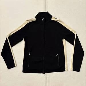 Chaqueta Lauren Ralph Lauren Mujer Mediana Negra Beige Manga Larga Cremallera Completa - Imagen 1 de 7