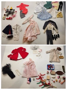 Barbie Vintage Lot of 60s Clothes Shoes Accessories - Picture 1 of 14