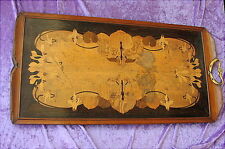 Grosses altes Tablett Jugendstil um 1900 Art Nouveau Tray marquetry