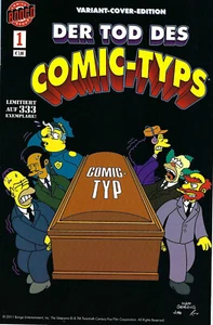SIMPSONS Der Tod des Comic-Typs #1 VARIANT A  lim.333 Ex.  Funeral for a friend - Bild 1 von 1