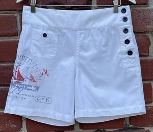 Lauren Jeans Co Ralph Lauren Womens Sz 4 Sailing Shorts Expedition White Cotton - Picture 1 of 12