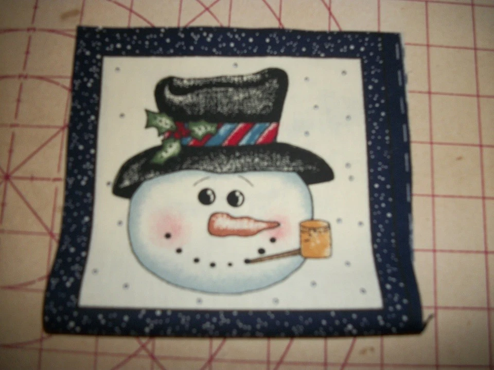 Dianna Marcum~~Corazones y muñeco de nieve!!  Panel muñeco de nieve azul 4,75" X 4,75" B1 Foto 1 de 1