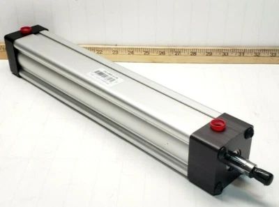 New Mead Fluid Dynamic Pneumatic Cylinder 1-1/2" BORE X 12" STROKE DM2-200X12-FB - Image 1 of 4