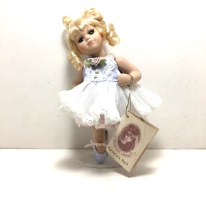 Jan Lee Sammlerstück Handarbeit Porzellan Puppe Ballerina mit Ständer Vintage - Bild 1 von 16