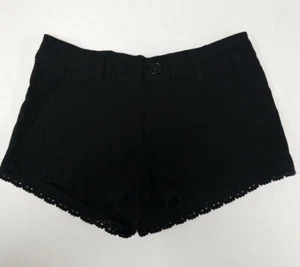 Preowned new Dollhouse Black Stretch Shorts With Lace Trim. Very attractive. - Picture 1 of 9