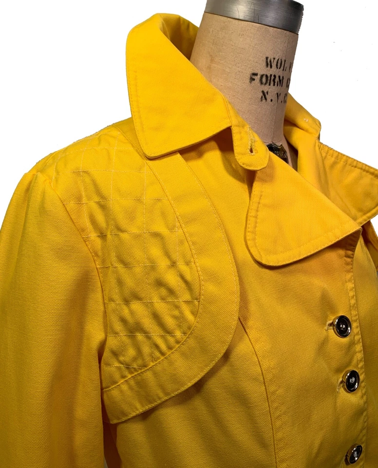 Abrigo Chaqueta Para Mujer Vintage BRITISH MIST Amarillo - Talla L Estilo Retro Mod Foto 1 de 4