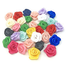 15mm Miniature Rose Satin Ribbon Flowers Roses Craft Decorative Craft Flowers
