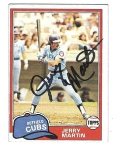 Autogramm signed JERRY MARTIN CHICAGO CUBS 1981 Topps Karte #103 mit COA - Bild 1 von 1