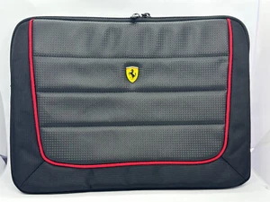 Macbook Pro, Retina Air Ferrari Fiorano Leather 13" Laptop Sleeve - Black/Red - Picture 1 of 7