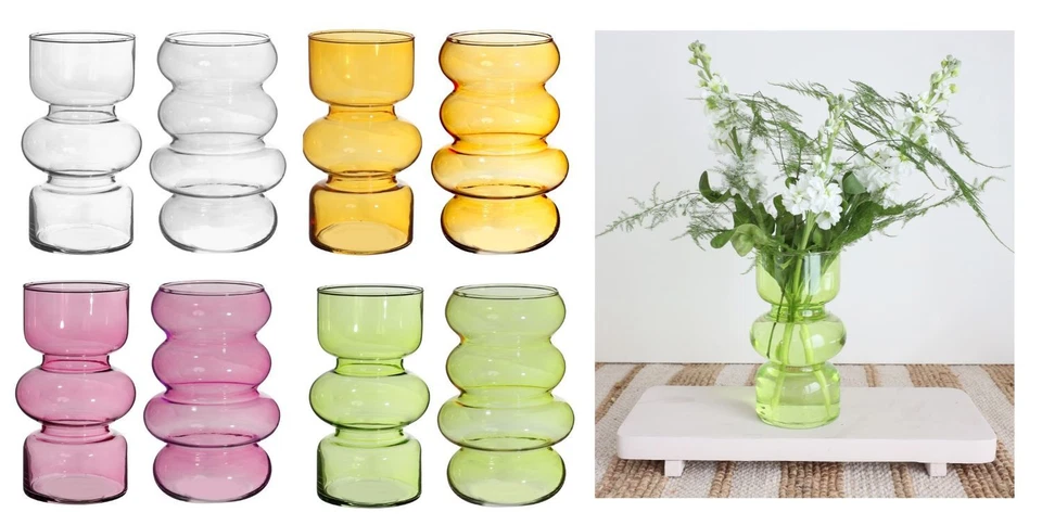 NaDeco Zwillingsvase  2 Stk Ø10 H.18 | Blumenvase | Hydrokulturvase | Dekovase - Bild 1 von 1