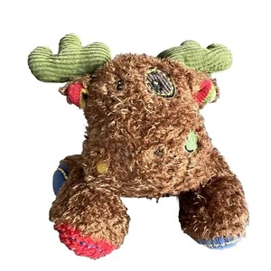 Moose Plush Mary Meyer Stuffed Animal Knit Striped Belly Colorful Dots Small - Picture 1 of 12